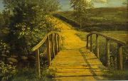 Dankvart Dreyer Bridge over a Stream in Assens on Funen oil on canvas